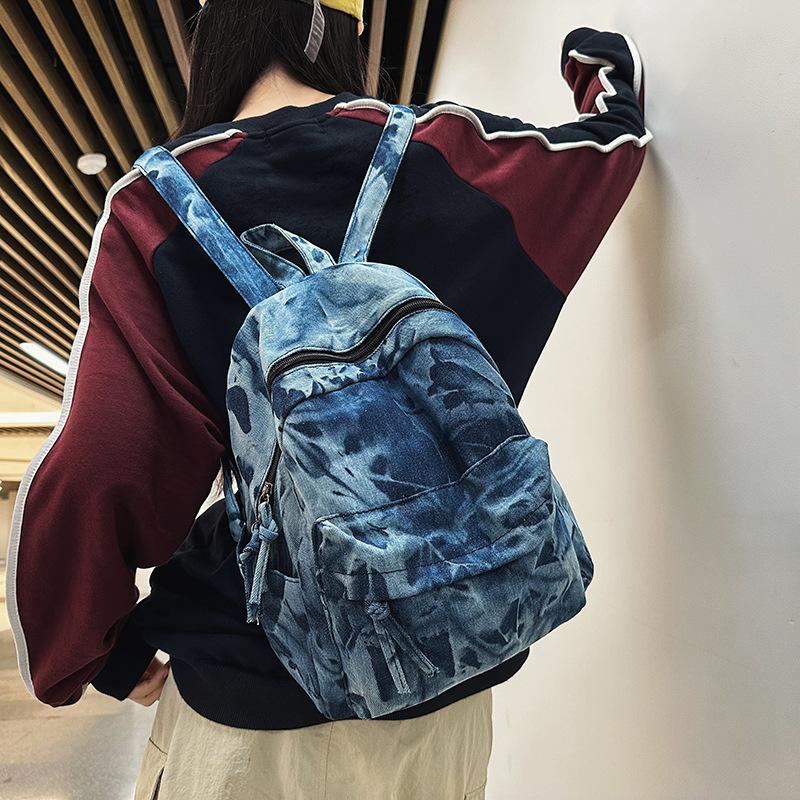 Schoolbag Retro Hong Kong Style Backpack Girls Trendy Brand Small Lightweight Waterproof Casual Small Backpack Niche Simple Student School Bag