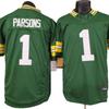 Green Bay Packers 1 Parsons Embroidered Fan Jersey Unisex NFL Football Uniform Style Rugby Shirt