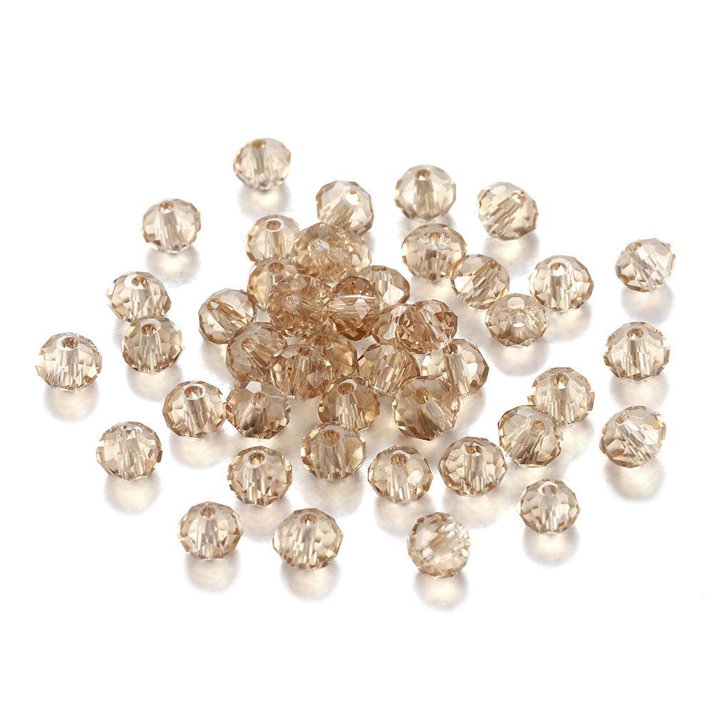 DIY Jewelry Craft Kit: Transparent 3-8mm Glass Beads, Rice, Diamond, Crystal Cuts, Lantern Shapes, Spacer Beads - Perfect For Accessory Making