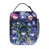 Anime Blue Locks Insulated Lunch Bag for Women Kids Portable Food Boxes Thermal Lunch Box Tote
