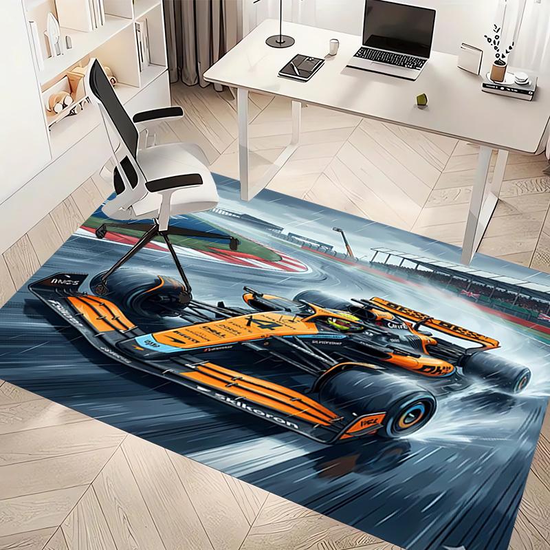 1pc M-McLaren logo Print Area Rug - Soft, Washable Non-Slip Indoor Mat, Living Room, Home Office Decorative Rug,Office Decorative