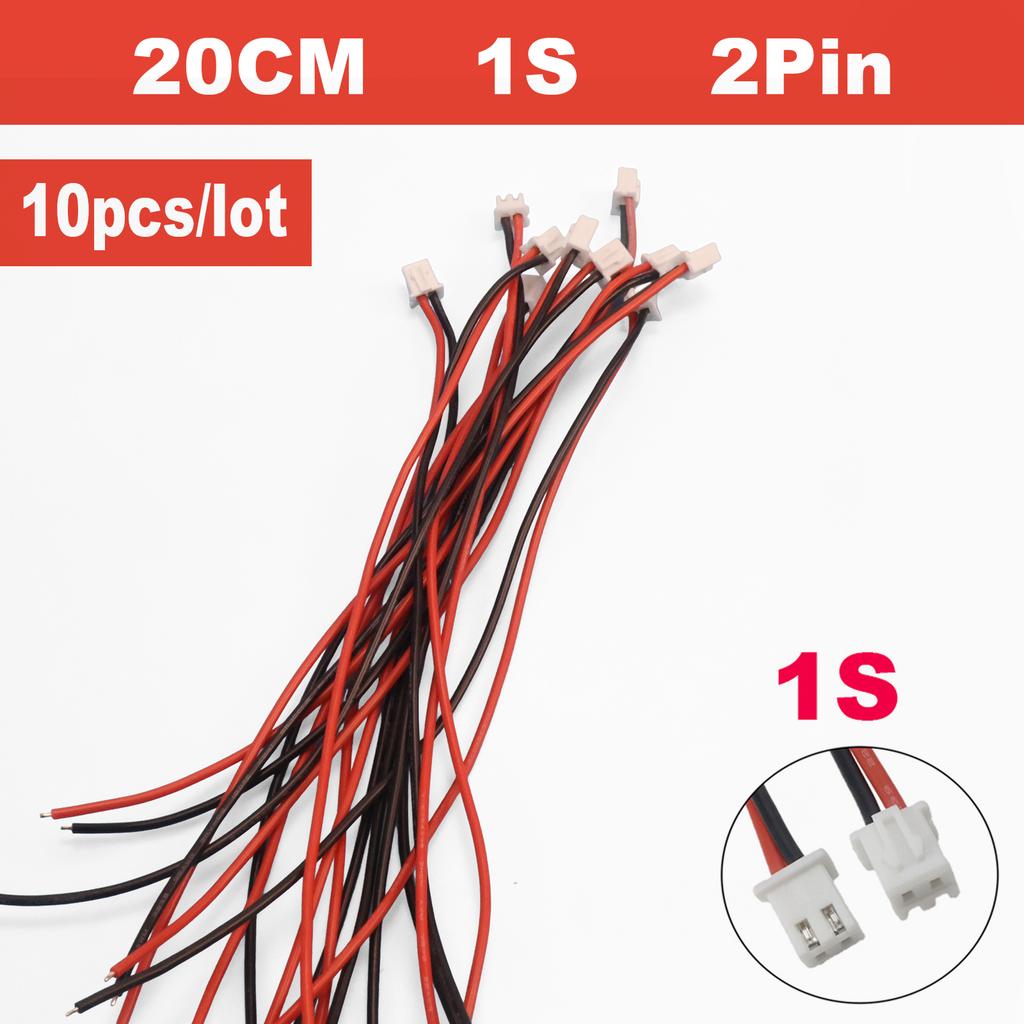 10pcs/lot 1S 2S 3S 4S 5S 6S 7S 8S Lipo Battery Balance Charger Cable IMAX B6 Connector Plug Wire 30 20 15 10cm Single Head Wire