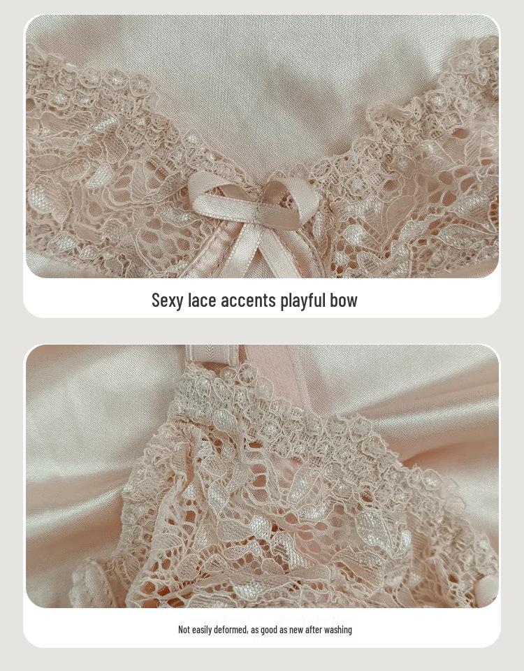 Elegantes tief ausgeschnittenes rückenfreies Spitzen-Nachthemd - Luxuriöse & bequeme Hauskleidung