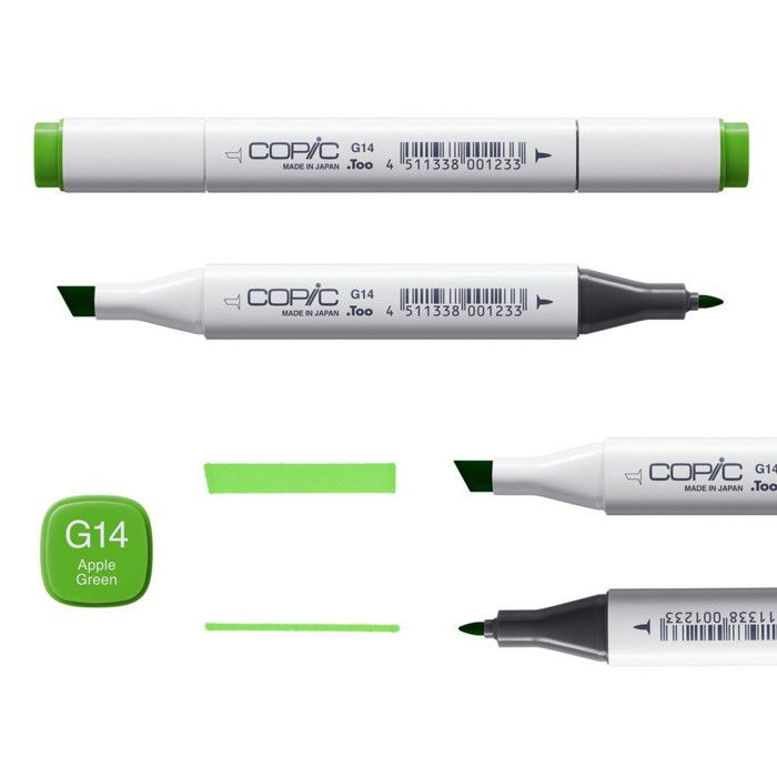 Set Copic Classic - 5 couleurs vert et bleu