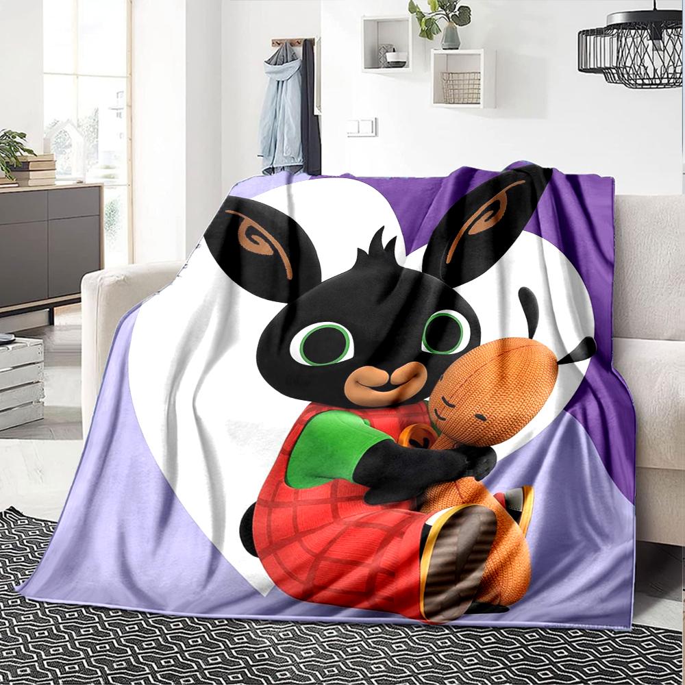 Bing Theme Printed Blanket - Perfect for Couch, Bed, Travel & Outdoor Use | Machine Washable, Cozy & Durable.