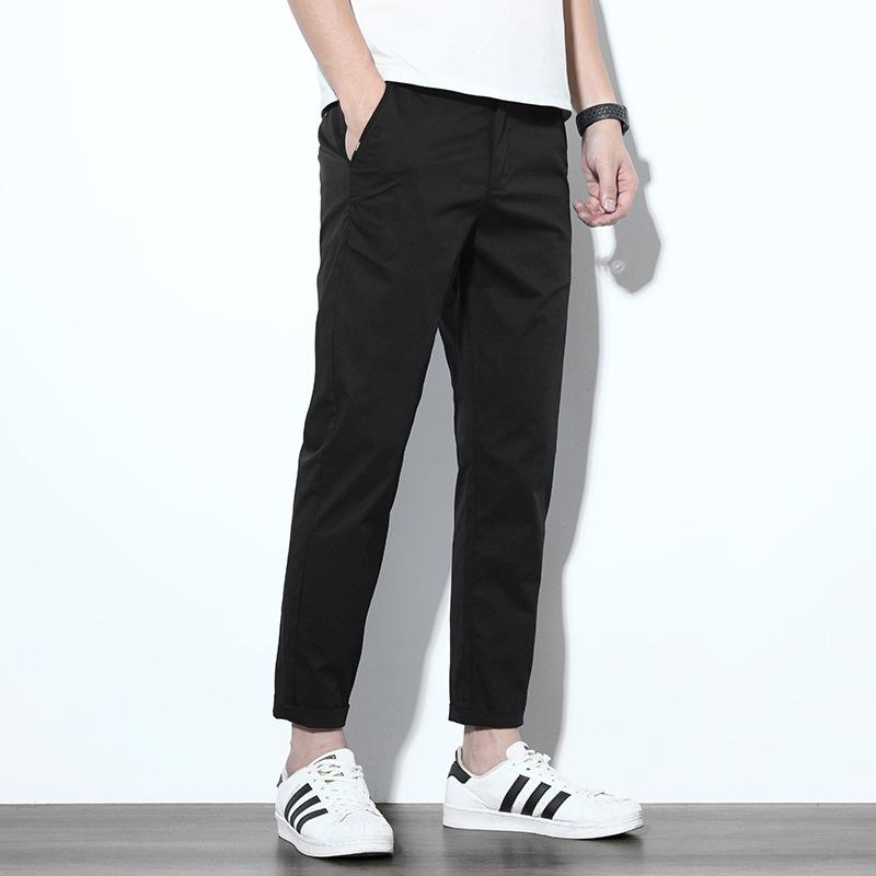 Fancy Style Studio Casual Broeken voor Heren Lente en Zomer IJszijde Negenpuntsbroek voor Heren Koreaanse Sportbroek Rechte Broek voor Heren 30
