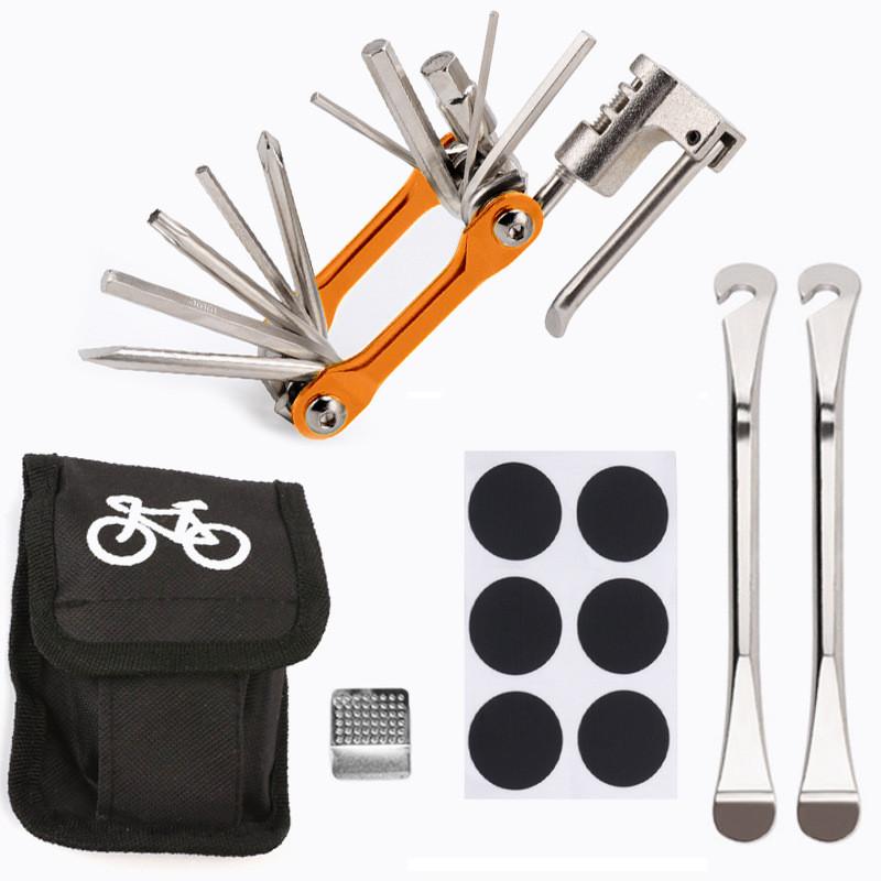 Bicycle Repair Kit 16 In 1 Multitool Set For Mountain And Road Bike Maintenance