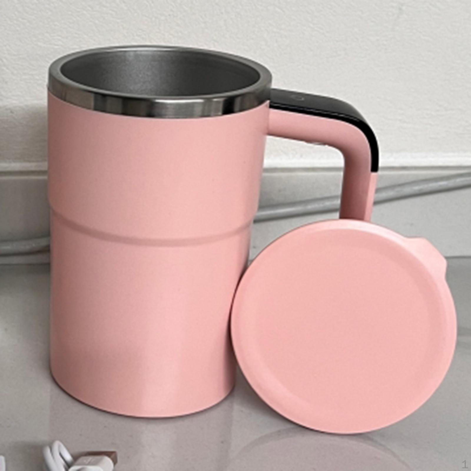 

Electric Self Stirring Coffee Mug Auto Cup Multifunctional for Chocolate рожевий