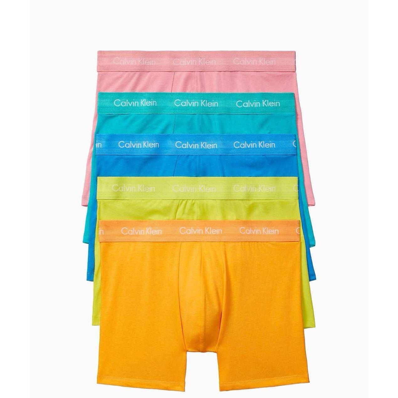 

Calvin Klein Solid Color Letter Print Boxer Briefs 5 Pack Men underwear NB1875-901 S