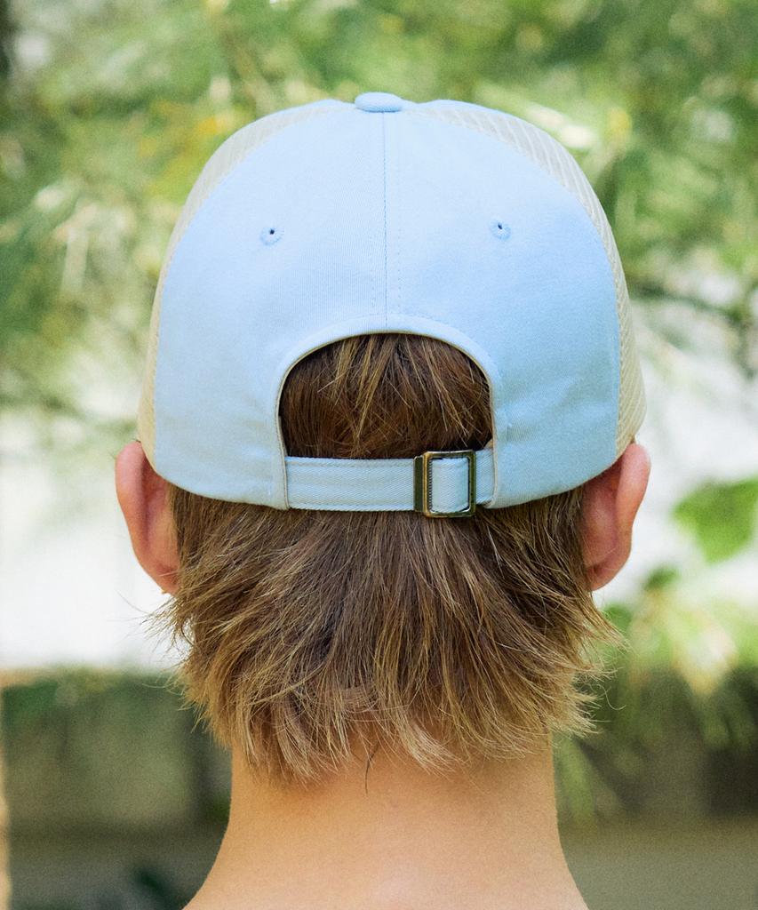 SLOWACID Bird Label Mesh Ball Cap [Sky Blue]