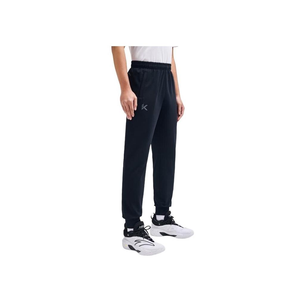 Anta Basketball Series Letter Print Cuffed Sports Pants Men Bottoms Basic-Black 152331340-2