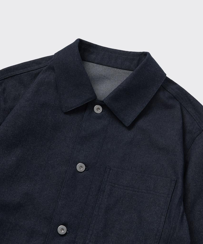 Musinsa Standard Denim-Like Relaxed Minimal Jacket [Deep Indigo]