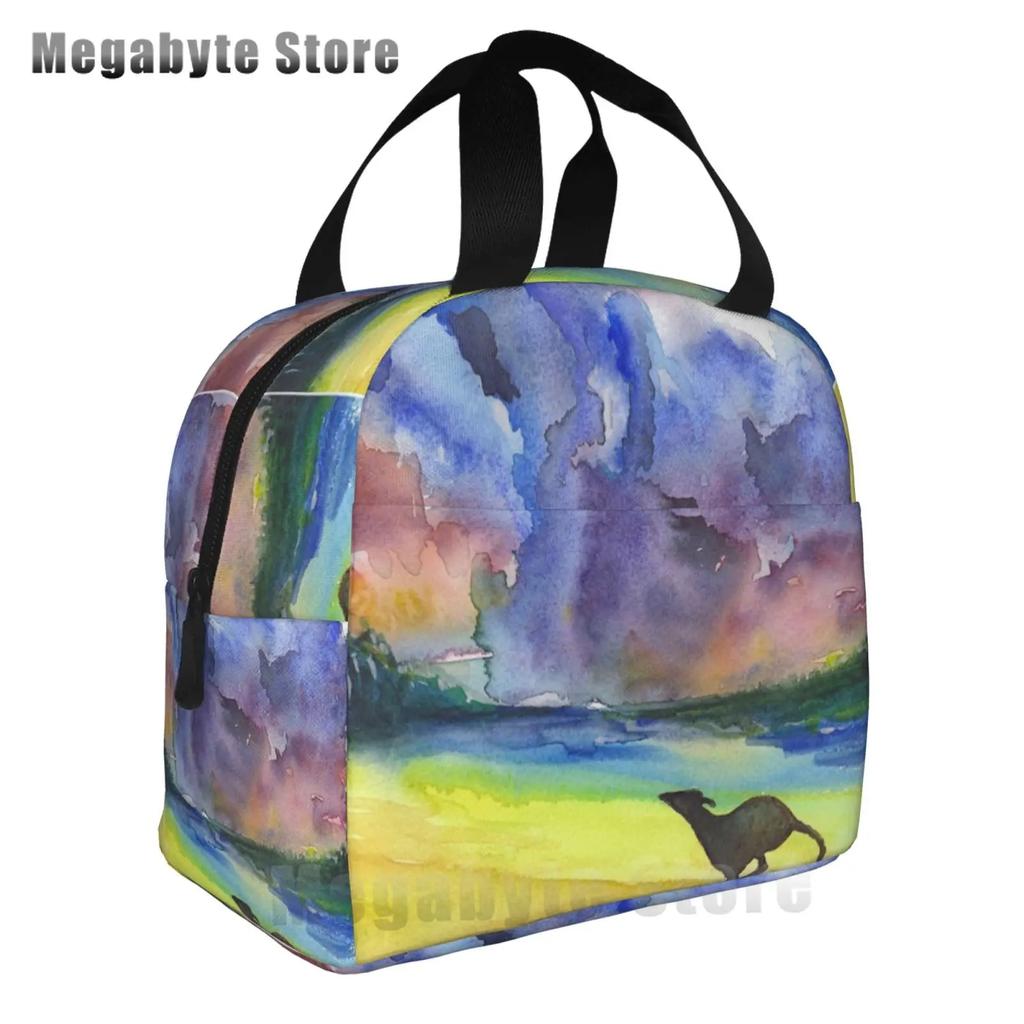 Garden Hound Pies Greyhound Torba na Lunch Chłodząca Izolowana Śniadaniówka Dla Ucznia Szkoła Whippet Pies Chart Pies Przenośne Torby Piknikowe