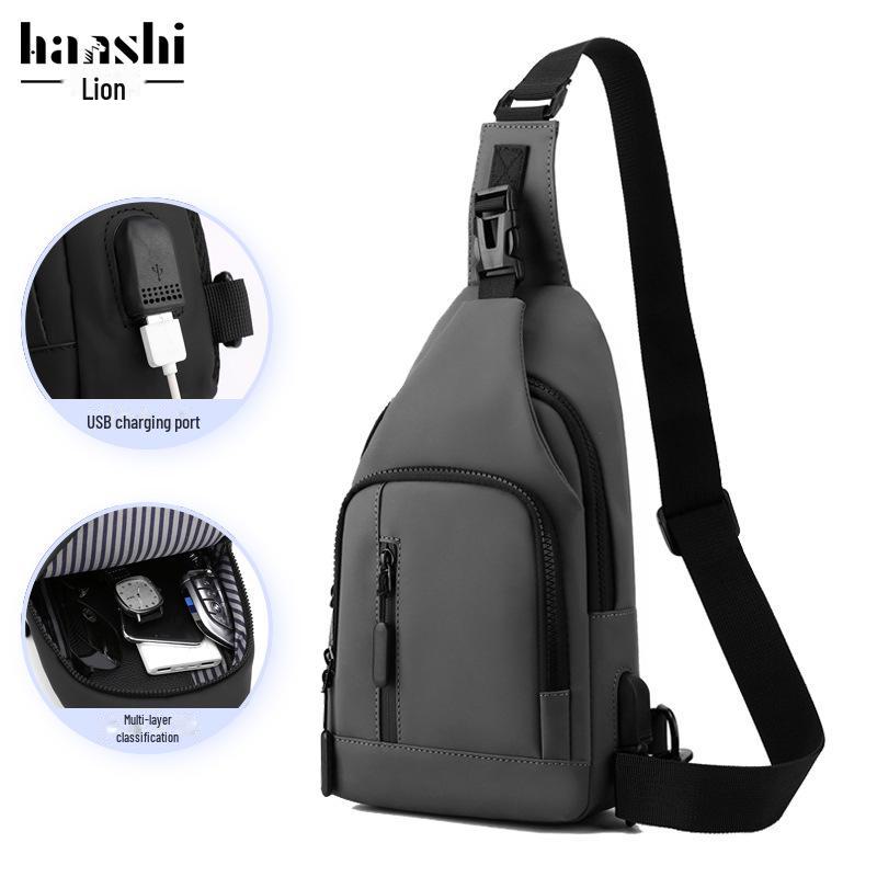 Trendy Waterproof Unisex Korean Style Shoulder and Chest Bag for Travel