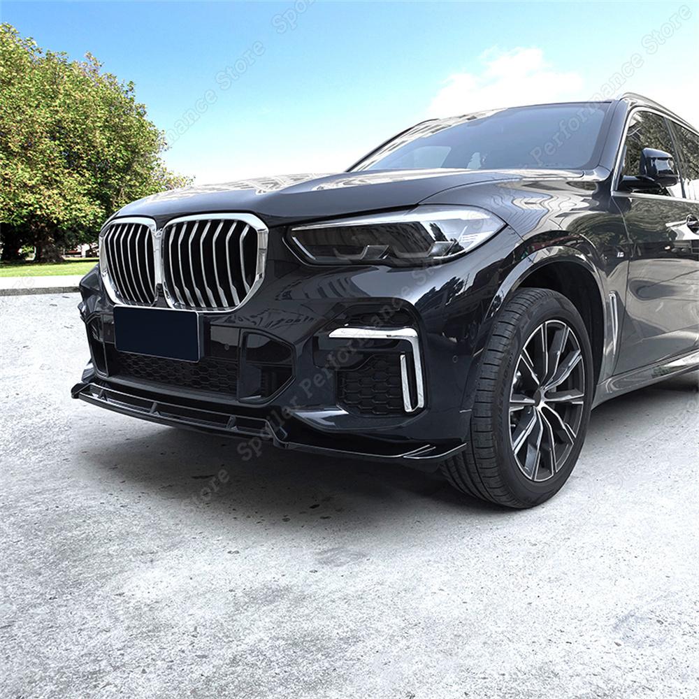 For BMW X5 G05 Front Bumper Lip Spoiler Splitter Diffuser Guard Body Kit Cover M50 xDrive 40i 35i 30d 2018-2022 M-Pack Tuning