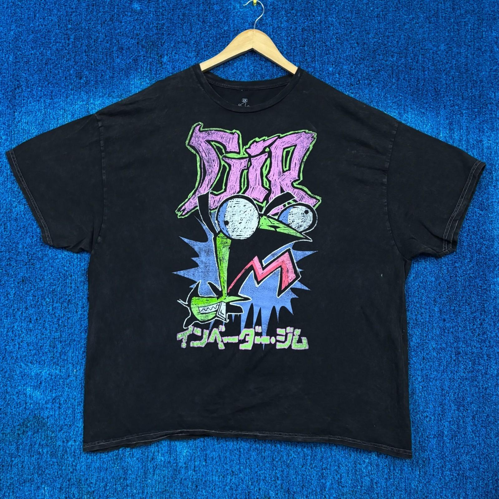 Nickelodeon Invader Zim Cartoon Mineral Wash T-Shirt Size 2X Unisex T-Shirt S