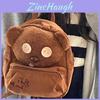 Mochila de Pelúcia de Desenho Animado do Ursinho Tim Para Meninas e Meninos com Armazenamento Espaçoso Para Escola e Passeios de um Dia