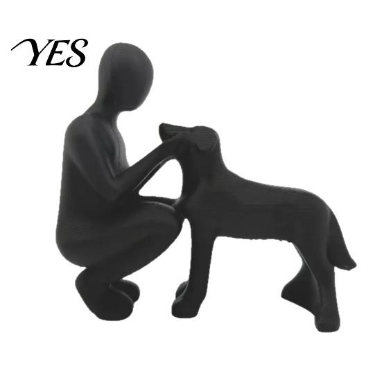 Home Decoration Dog Sculpture for Decor, 3D Printed Man And Desktop Ornaments Figurine, Pet Memorial Gift Loss, Lovers Ornament