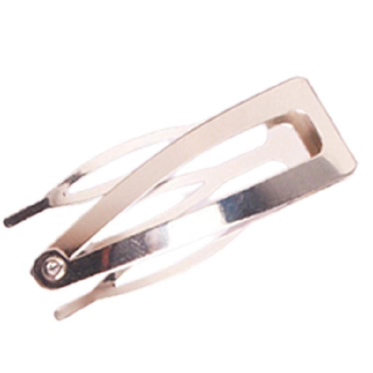 Simple Designs Metal Hair Clip with Double Grip Snap Barrettes for Women Hair Secure Hold and Electroplated Color
