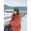 Solid Color Loose Fit Short Down Jacket Winter Coat with Hood Korean Style Thick Padding Bread Jacket