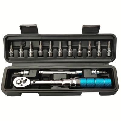 15pcs Torque Wrench Set 1/4" 2-15Nm Bicycle Repair Tools Kit MTB Road Bike Wrench Motorcycle Repair Tool