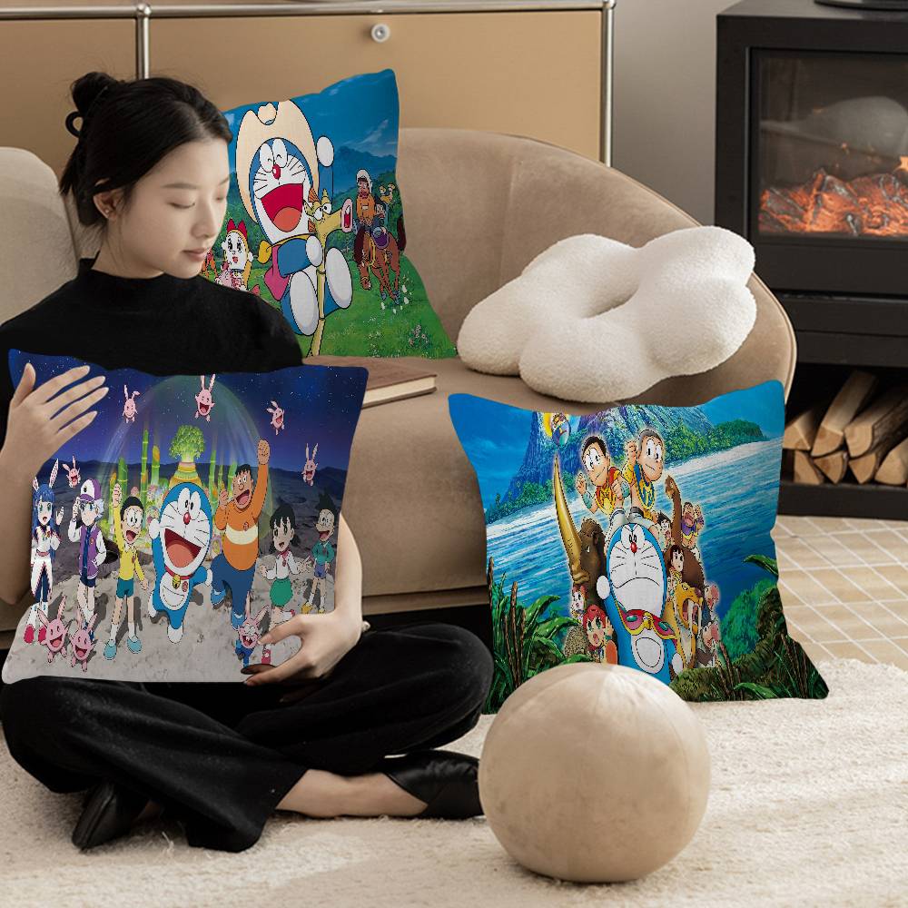 D-DoraemonS Cushion Cover Car Throw Pillow Case For Sofa Car Christmas Gift 40x40cm 45x45cm