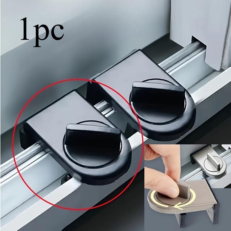 1pc Sliding Door Lock, Anti-Theft Anti-Pinch Safety Lock with No-Drill Installation, Pet-Proof Two-Way Fixation for Window
