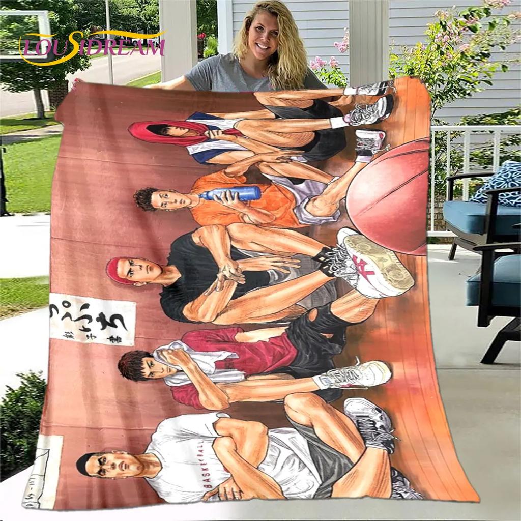 Slam Dunk Anime Karikatür Yumuşak Peluş Battaniye, Flanel Battaniye Atmak Battaniye Oturma Odası Yatak Odası Yatak Kanepe Piknik Örtüsü Bettdecke