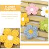 20Pcs Assorted Color Embroidered Flower Patches, 1.97" Polyester Appliques for Clothes, Hats, Bags, DIY Crafts, Sewing Decorations
