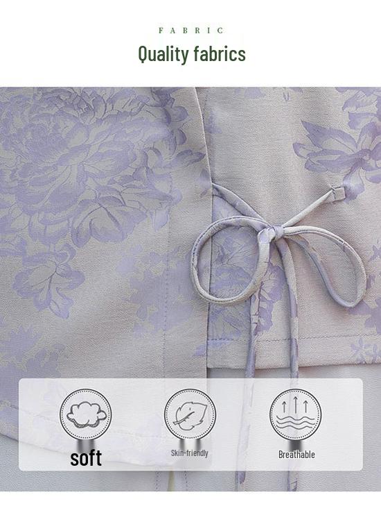 2026 Floral Summer Set for Middle-aged Women: Chinese Style Shirt Blouse