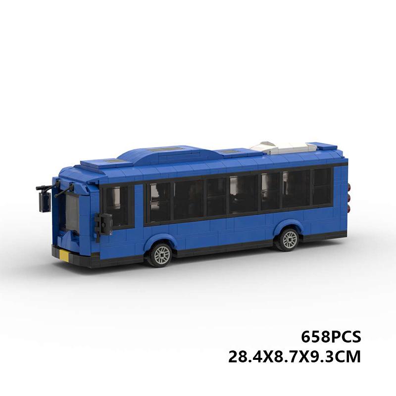 

M Building Block Is Compatible With Lego Bus Bus Small Particle Assembly Car Classic Creative Ornament Desktop Model 658pcs