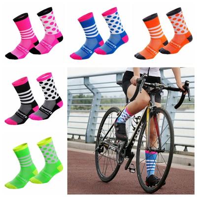 1 Pair Breathable Cycling Socks Sweat-absorbent Mid Tank Sports Socks Competitive Road Cycling