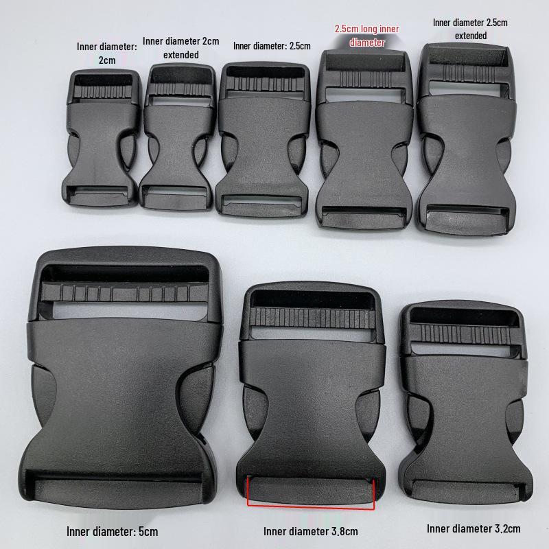 Fibbia ad Inserimento in Plastica Regolabile per Zaino/Marsupio (1-5cm)