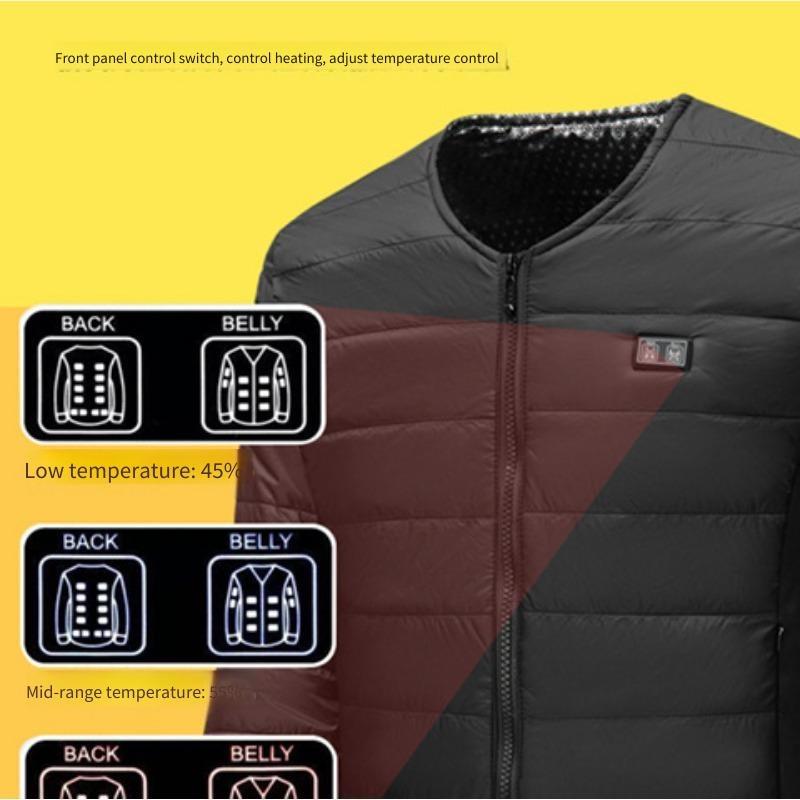 Winter New Dual-Control Zone 22 Smart Heated Cotton Jacket Electric Heated Vest for Men