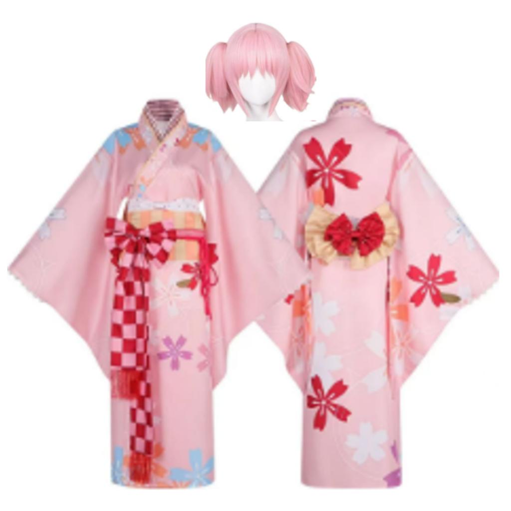 Puella Magi Madoka Magica Kaname Madoka Cosplay Kimono Anime Carnival
