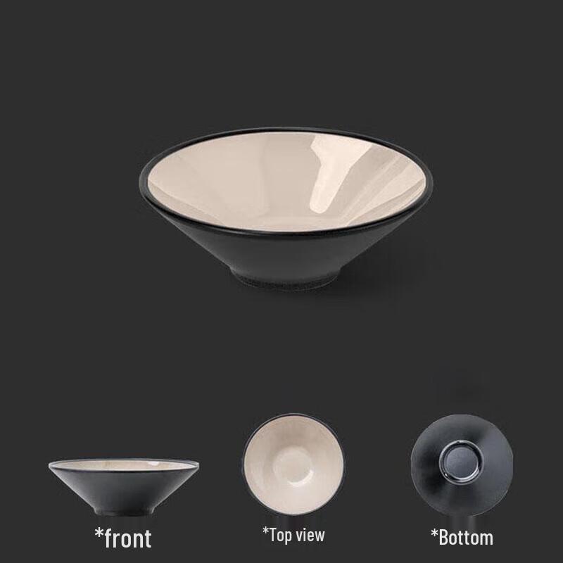 Черная меламиновая глубокая сервировочная миска 8 дюймов