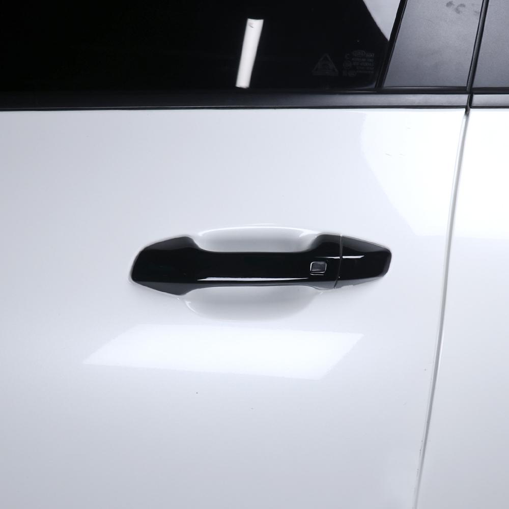 Auto Exterior Accessories Carbon Fibre Gloss Black Style Exterior Door Handle Trim Covers For KIA SELTOS 2021-2025 LHD/RHD