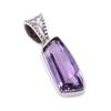 Naturlig Rosa Ametist 925 Massiv Sterling Silver Gåva Smycke Hänge 1'' p0r38