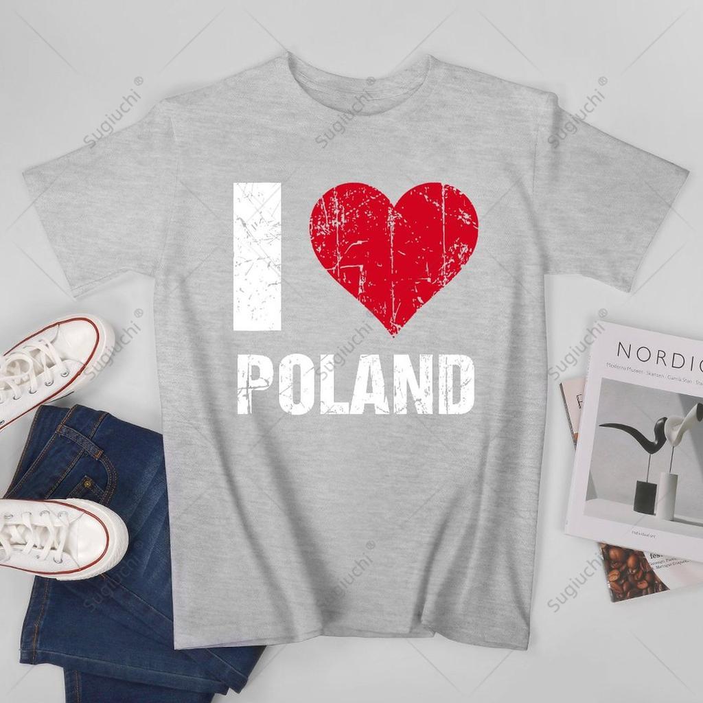 Unisex Unisex Ich liebe Polen Polska Ich liebe Polen Polnisches T-Shirt T-Shirts WoUnisex Jungen 100% Baumwolle T-Shirt