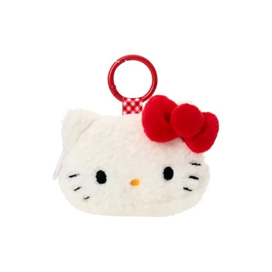 SANRIO Face-Shaped Mini Pouch with Carabiner Hello Kitty Ages 3 and up 015423