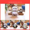 Niedlicher entzückender Panda Plüschtier Schlüsselanhänger Weiches kurzes Plüsch Stofftier Accessoire