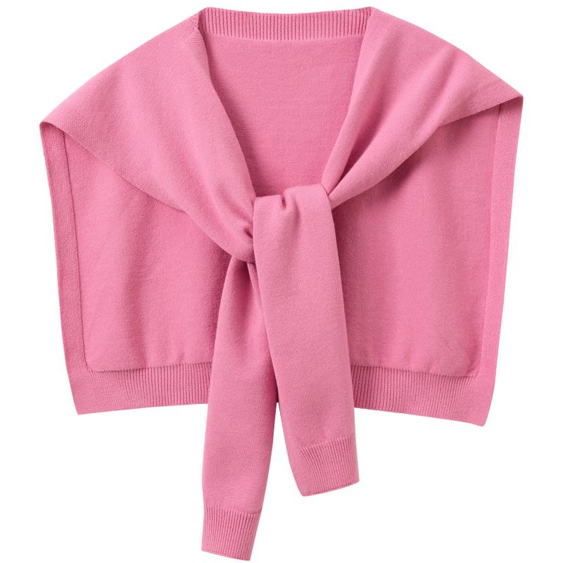 Sancai 2026 Solid Preppy Knitted Shawl One Size