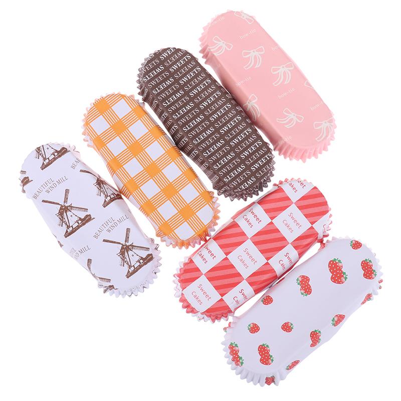 100 Stück Einweg-Muffin-Förmchen Fettabweisende Backförmchen Antihaft-Papier-Backförmchen Bootsform Kuchenpapier Muffin-Förmchen