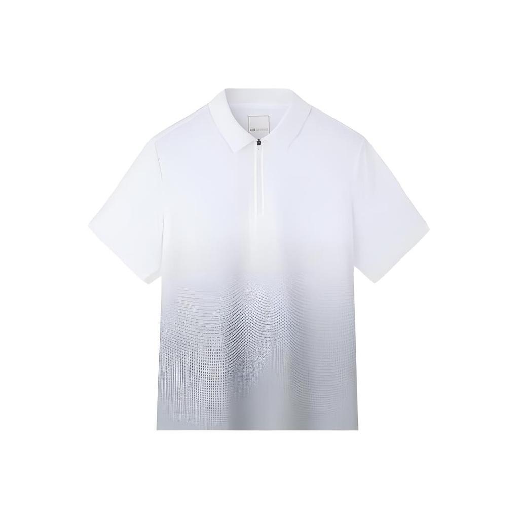 Anta Champion Series Gradient Casual Short-Sleeve Polo Shirt Men Tops Gravel-White 152320111-2