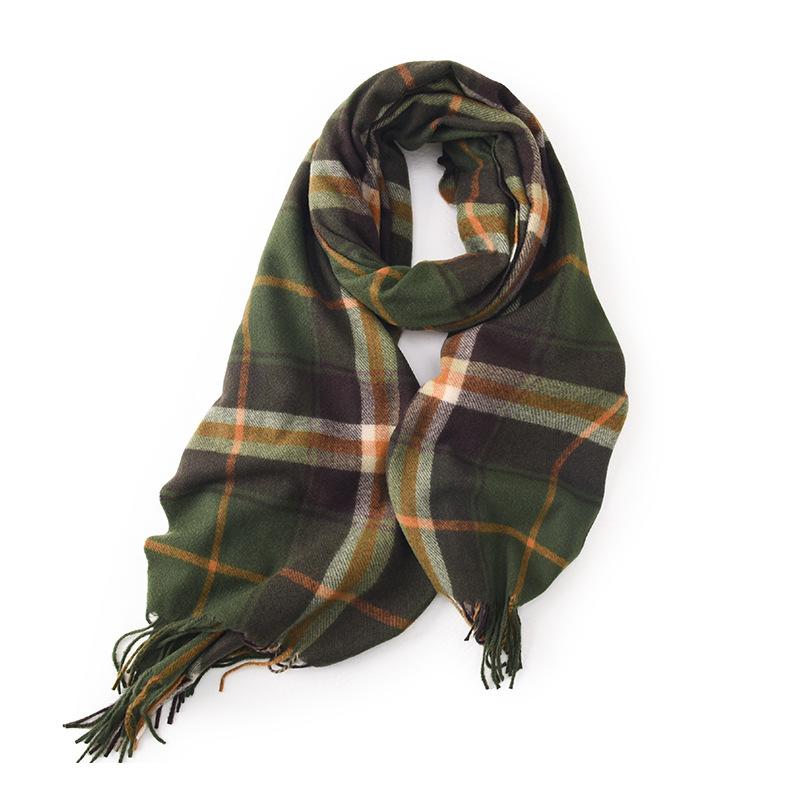 New Imitation Cashmere Plaid Scarf Women's Winter Versatile Student Couple Warm Girl Scarf Gift