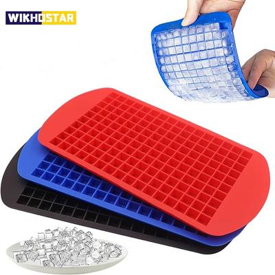 Stampo Mini in Silicone per Ghiaccio a 160 Celle Cubetti di Ghiaccio Pieghevole Stampo per Ghiaccio Salvaspazio per Whiskey Cocktail Ice Maker Stampo in Silicone