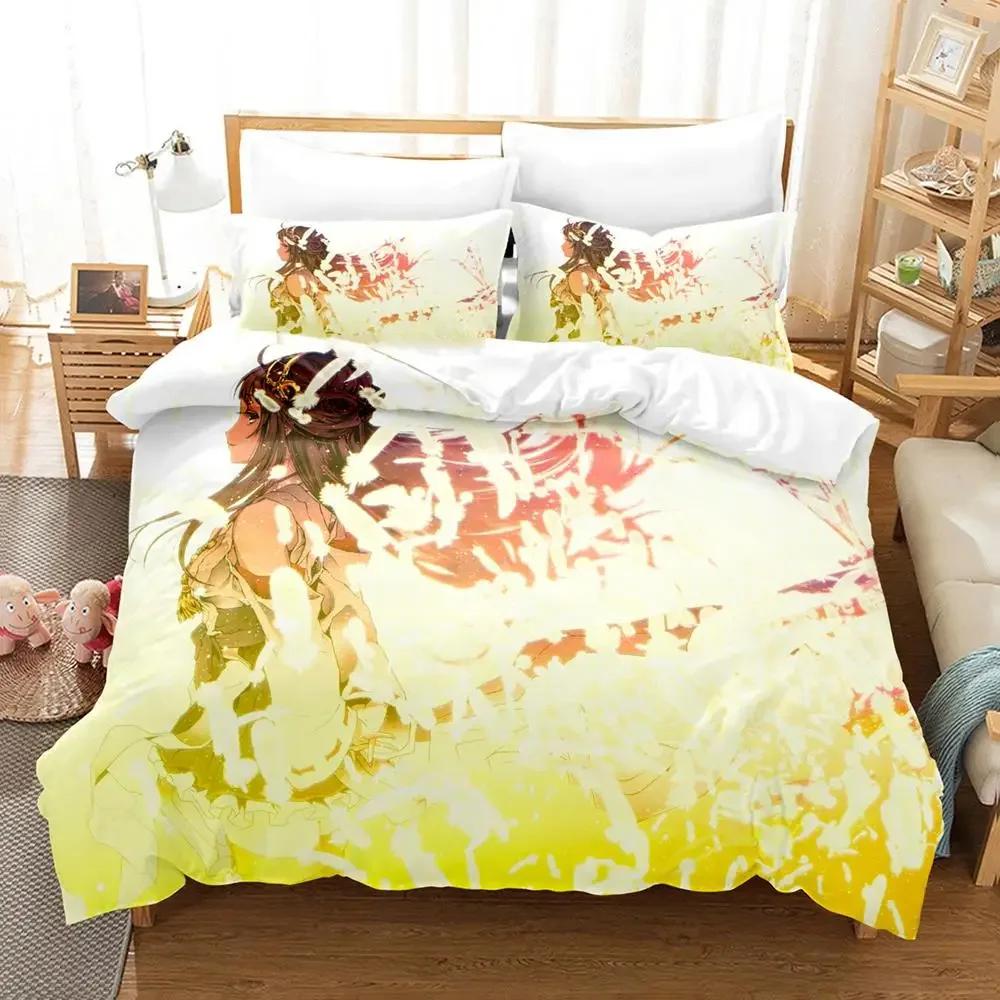 Comforter Anime Kantai Collection Bedding Set Bed Set Comforter King Queen Size Boys Adult Bedding Set