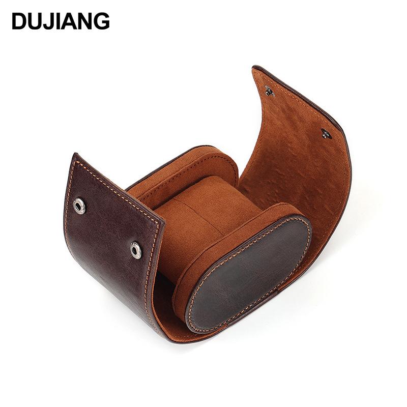 

Коробка для часов из натуральной кожи высшего качества, Винтажный футляр для механических часов, Органайзер-витрина из винтажной коровьей кожи S кофейный