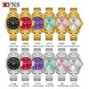 European-Style Luminous Quartz Women's Watch with Sunburst Dial and Roman Numerals