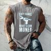 Men Sleeveless Muscle Tank Top Casual Loose Fit Workout Shirt Labor Day Graphic Print Comfortable Lightweight Fabric